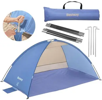 Çadër plazhi Bestway Beach Ground 2, UPF 80, model 2024, blu