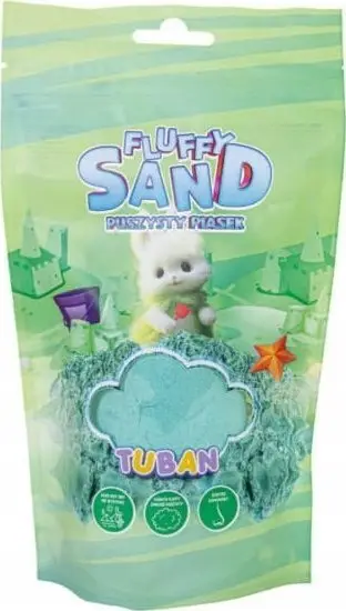 Rërë loje Tuban Fluffy Sand, 90 g, aromë çamçakëzi, jeshile