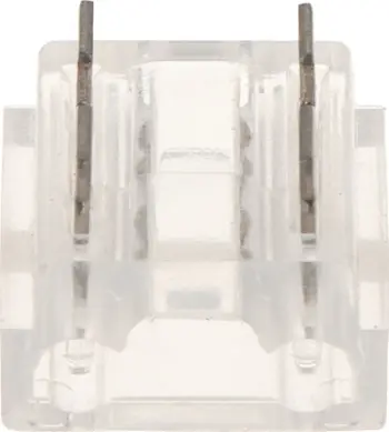 Konektor për shirita LED MW Lighting UQS-COB-8W-SS, për COB 8 mm, plastik transparent