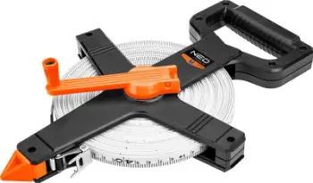 Metër matës Neo fiberglass 50m, kasetë plastike, portokalli