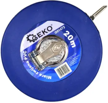 Metër matës GEKO PROFI, 20m, 10mm, PVC
