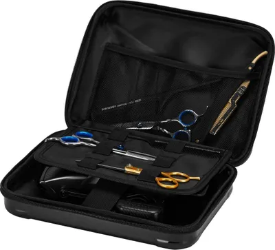 Çantë berberi Activeshop Black Barber Case, profesionale, e zezë - 2