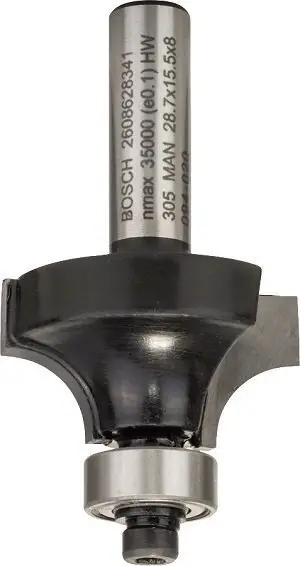 Freza për rrumbullakim Bosch 2608628341, karbide, gjatësi 53 mm, shufër 8 mm