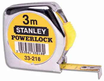 Metër çeliku Stanley Powerlock 1-33-218, 3 m, 12.7 mm, trup kromuar