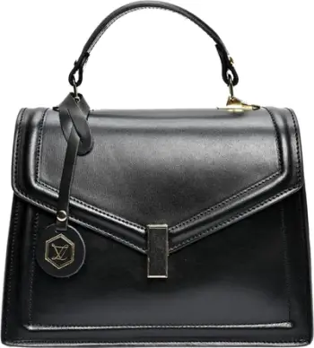 Çantë dore AW25 LV 3150, lëkurë natyrale, 21x26x8 cm, e zezë