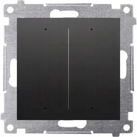 Kontroller ndriçimi Simon 54 Go WiFi Light Push button, kontroll dy qarqesh, funksion kohëmatës, i zi mat