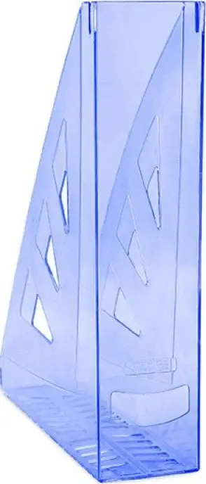 Kontenier dokumentesh OFFICE PRODUCTS, A4, i grumbullueshëm, blu transparent