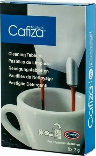Tableta pastruese për makinë espresso Urnex Cafiza, 2 g, 8 copë, të bardha