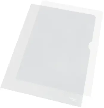 Kopertina plastike Esselte A4, 0.115 mm, jo reflektuese, set 100 copë, transparente
