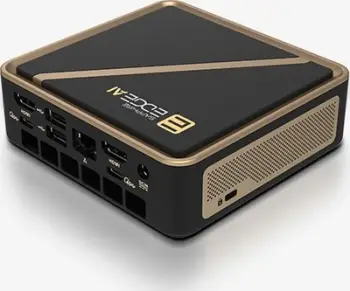 Mini PC barebone Sapphire EDGE AI 370, AMD Ryzen AI 9 HX 370, DDR5, 3x M.2, i zi