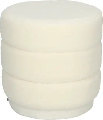 Tabure Atmosphera White Pouf Round Seat, diametër 40 cm, e bardhë