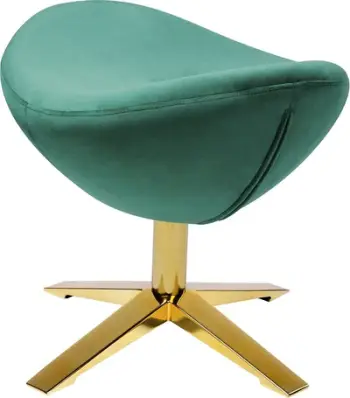 Tabure King Home Egg, 46x56 cm, velur, jeshile