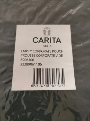 Çantë kozmetike Carita Paris GWP Fabric Case, prej tekstili, e vogël, bezhë