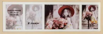 Kornizë druri Fandy Style Gallery, 61.5x21 cm, për foto 10x15 dhe 15x21, kafe natyrale