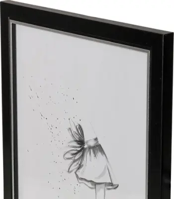 Kornizë fotografish Twist, 10x15 cm, dru, e zezë me argjend