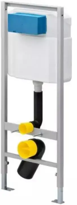 Kornizë e fshehtë WC Viega Eco Plus 461782, me rezervuar, për WC murale, gri e bardhë