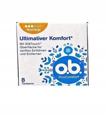 Tampona pa aplikator O.B. ProComfort Mini, rrjedhje e lehtë, 8 copë