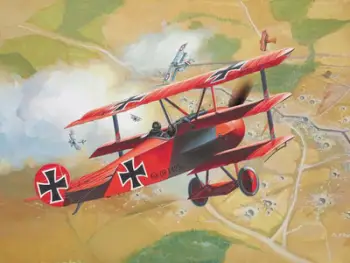 Model aeroplani Revell Fokker Dr.1 Triplane, shkalla 1:72, plastik, shumëngjyrësh