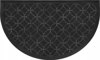 Tapet hyrjeje Emilio Half moon, 45 x 75 cm, PVC me reliev, i zi
