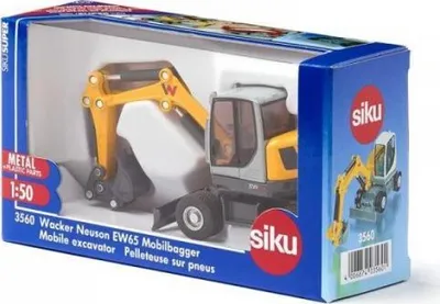 Model diecast Siku Wacker Neuson EW65, ekskavator mobil 1/50, i verdhë gri - 1