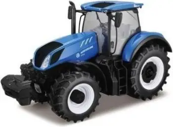 Model traktor Burago Holland T7HD, shkallë 1:35, blu