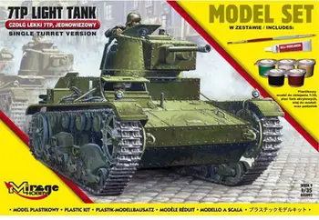 Model tank Mirage Hobby 7TP Light Tank Single Turret 1:35, set për montim
