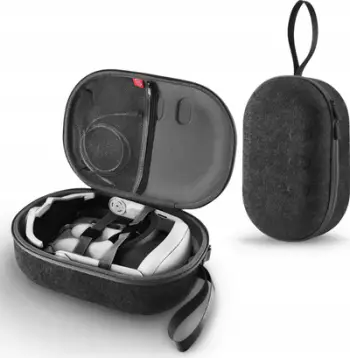 Çantë mbrojtëse JYS-MQ018 për Oculus Meta Quest 3, strukturë e fortë, me rrip shpatulle, gri