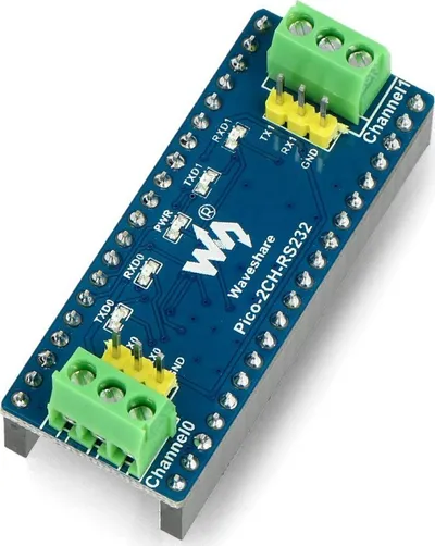 Modul RS232 Waveshare 19979, 2 kanale, SP3232EEN, për Raspberry Pi Pico - 1