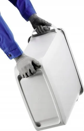 Kosh mbeturinash Durable DURABIN 60L, plastik, i bardhë - 3
