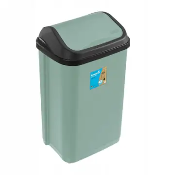Kosh mbeturinash Swantje, 25L, kapak rrotullues, i gjelbër