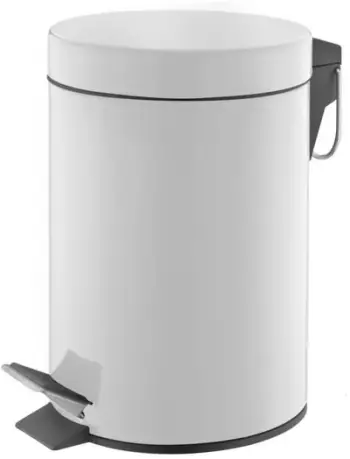 Kosh mbeturinash Okko WHITE PEDAL BIN T-Y0112M, 12L, me pedale, i bardhë