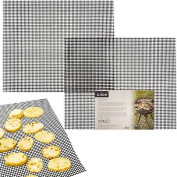 Tapet rrjete për skarë dhe furrë Fine Mesh Grill Mat, jo ngjitës, i prerë sipas masës, i zi