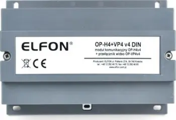 Modul komunikimi Optima OP-H4v4 DIN, për shinë DIN, për sisteme industriale, gri