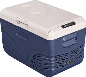Frigorifer portativ me kompresor Yolco NX30, 28L, 12V 24V 230V, bardh e kaltër
