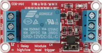 Modul rele PK-551, 12V DC, 10A, i gjelbër
