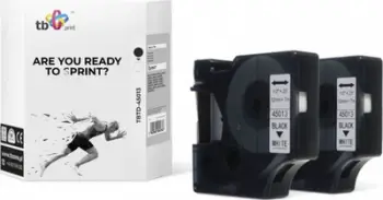 Rrip etikete TB Print TBTD-45013 për DYMO, 12mm x 7m, set 2 copë, bardh e zi