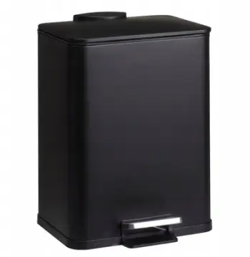 Koshë metalik për mbeturina Bathroom Solutions, 20L, me pedale soft close, i zi