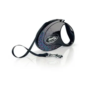 Rrip Flexi Glam Splash Mystic, për qen, i zi, M, 5 m / 25 kg