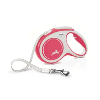 Rrip Flexi, për qen, M 5m / 25kg, i kuq/hiri
