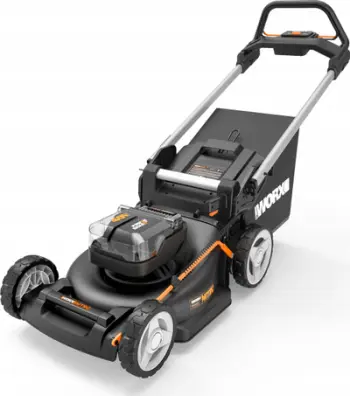 Kositëse bari me bateri Worx WG748E, 46 cm, 2x4Ah 40V, portokalli
