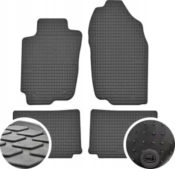 Tapete dyshemeje gome Toyota RAV4 IV, set 4 copë, 2012-2019, të zeza