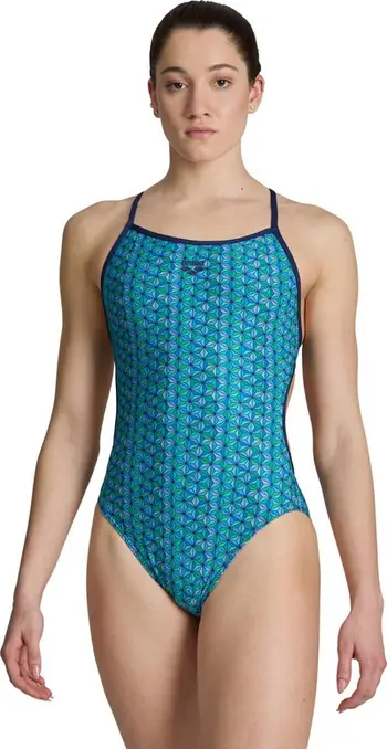 Kostum banje njëpjesësh Arena Starfish Lace, MaxLife Eco, rezistent ndaj klorit, shumëngjyrësh