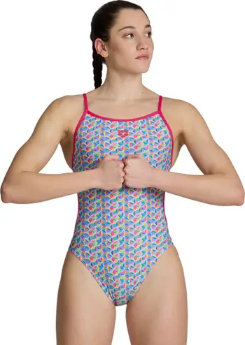 Kostum banje njëpjesësh Arena Starfish Lace, MaxLife Eco, për femra, shumëngjyrësh