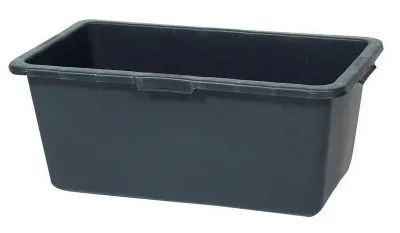 Kovë drejtkëndore plastike për llaç, 40L, e zezë - 1