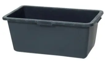 Kovë drejtkëndore plastike për llaç, 40L, e zezë