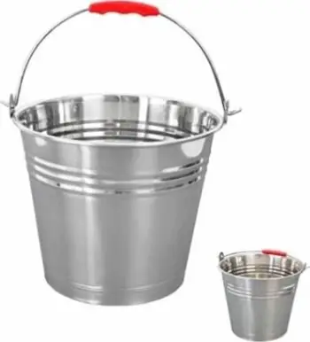 Kovë çeliku inox pa markë, 12L, argjendtë