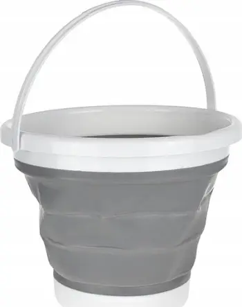 Kovë palosëse GEKO, silikon 10L, dorezë plastike, gri e bardhë