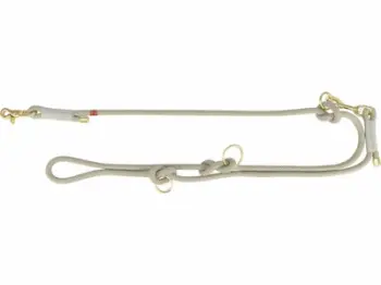 Rrip qeni Trixie Soft Rope Adjustable, 200cm, me qafore të integruar, gri