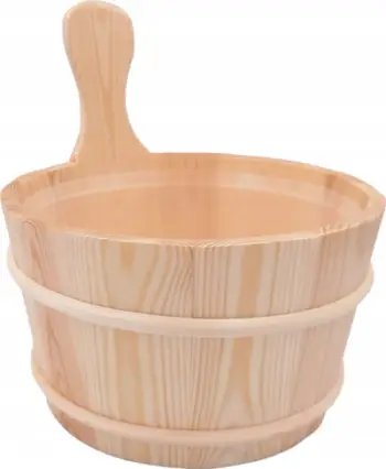 Kovë druri sauna 4Living, me insert plastik, 4L, ngjyrë druri natyrale
