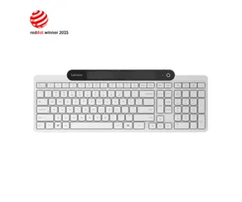 Tastierë Lenovo 800 Self-Charging, Bluetooth, pa tela, e bardhë